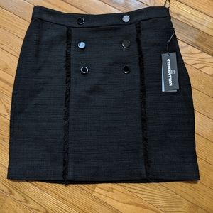 Karl Lagerfeld Paris Black Tweed A-Line skirt NWT Sz 10